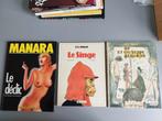 Manara Le déclic, HP et Giuseppe Bergman, Le singe EROTIQUE, Gelezen, Ophalen of Verzenden, Meerdere stripboeken