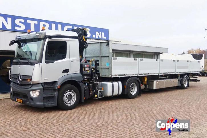 Mercedes-Benz Actros 2133 L Trekker + Hiab Kraan met City Tr, Auto's, Vrachtwagens, Bedrijf, ABS, Airconditioning, Mercedes-Benz