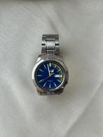 Montre seiko 5 bleue automatique daydate, Enlèvement, Utilisé