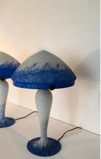 Dôme chapeau pâte de verre mouchetée lampe champignon