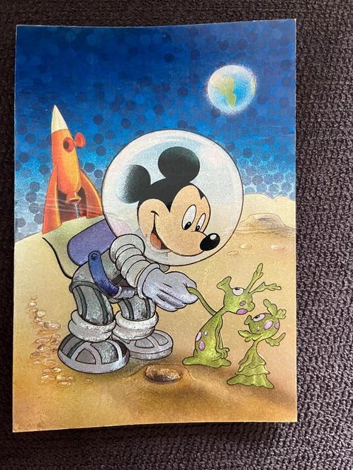Postkaart Disney Couleurs Magiques 'Astronaut', Verzamelen, Disney, Zo goed als nieuw, Plaatje of Poster, Mickey Mouse, Verzenden