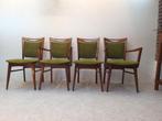 4 vintage stoelen, erg frisse stoffering, Enlèvement ou Envoi