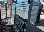 Aluminium Dubbele vleugelpoort B3m - H1.50m incl. palen, Tuin en Terras, Ophalen, Zo goed als nieuw, Aluminium
