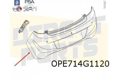 Opel Karl (6/15-9/19) achterbumper (bij PDC) (te spuiten) Or, Auto-onderdelen, Carrosserie, Bumper, Opel, Achter, Nieuw, Verzenden