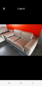 Canapé  en cuir. 1x2places+13places, Maison & Meubles, Enlèvement ou Envoi, Comme neuf, Cuir