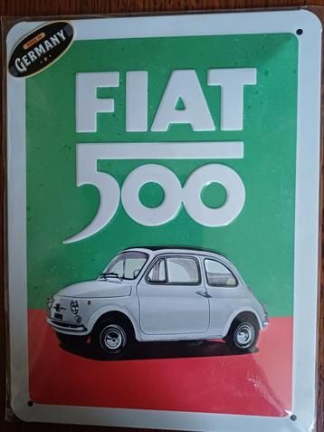 Reclamebordje FIAT 500 beschikbaar voor biedingen