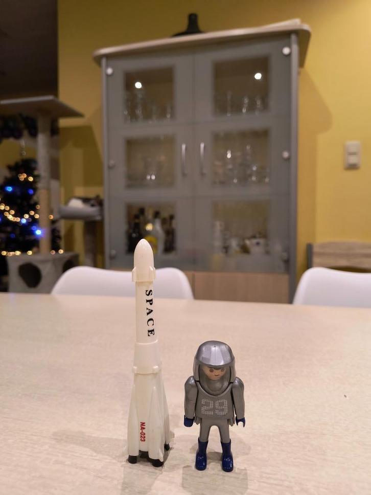 Fusée + astronaute PLAYMOBIL, Kinderen en Baby's, Speelgoed | Playmobil, Zo goed als nieuw, Los Playmobil, Ophalen of Verzenden