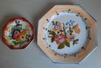 2 Assiettes murales hexagonales déco fleurs 11,11€/ pièce, Enlèvement