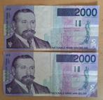2x   2000FR   BELGIE   HORTA     € 100 VOOR DE 2 STUKS, Ophalen of Verzenden, Los biljet