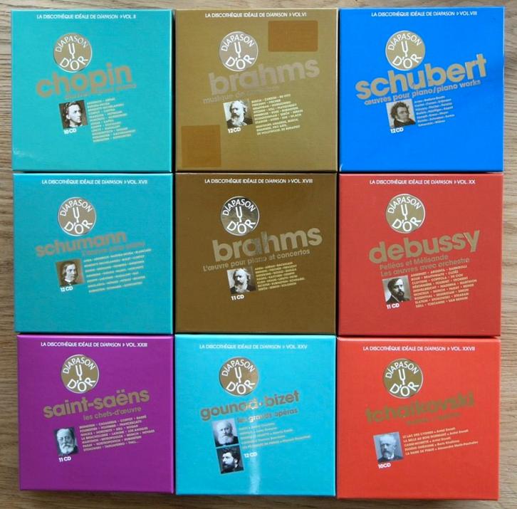 lot 9 coffrets CD Diapason - "La discothèque idéale", CD & DVD, CD | Classique, Comme neuf, Autres types, Avec livret, Coffret