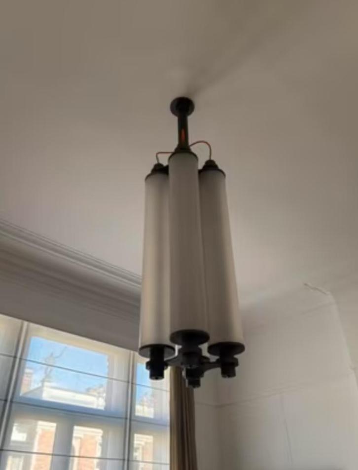 Exclusieve Industiële hanglamp 'MODULAR' by "FRITZ FRYER"..., Huis en Inrichting, Lampen | Hanglampen, Zo goed als nieuw, 75 cm of meer