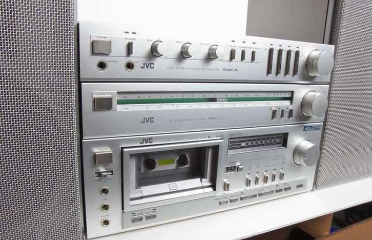❤️ JVC hifi toren stereo zeldzame!, Audio, Tv en Foto, Stereoketens, Zo goed als nieuw, Cassettedeck, Tuner of Radio, Speakers