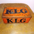 Vintage blik bougies KLG, Verzamelen, Merken en Reclamevoorwerpen, Ophalen of Verzenden, Gebruikt, Verpakking