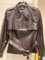 Lamon-Nuytens prachtige korte trenchcoat in leder, Kleding | Dames, Ophalen, Bruin, Lamon-Nuytens, Maat 42/44 (L)