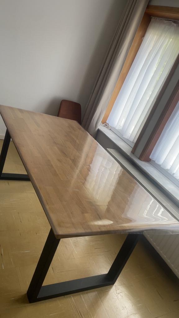 Tibor Leenbakker houten tafel, Huis en Inrichting, Tafels | Eettafels, Zo goed als nieuw, 50 tot 100 cm, 150 tot 200 cm, Vijf personen of meer