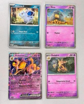 Pokémon 151 - Abra 063 Kadabra 064/165 Alakazam ex SVP 050 beschikbaar voor biedingen