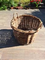 Houten mand gevlochten, Ophalen, Zo goed als nieuw, Rond, Hout