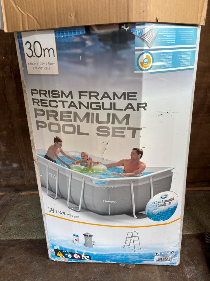 ✨ Intex zwembad 3x1,75mx0,80– Zo goed als nieuw + extra’s ✨, Tuin en Terras, Zwembaden, Zo goed als nieuw, Rechthoekig, Ophalen