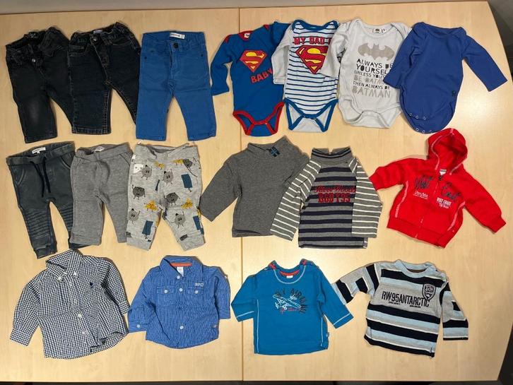 Kledingpakket jongens maat 62 (17 stuks), Kinderen en Baby's, Babykleding | Baby-kledingpakketten, Zo goed als nieuw, Maat 62