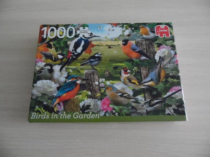 JUMBO LEGPUZZEL TUINVOGELS 1000 STUKJES, Hobby en Vrije tijd, Denksport en Puzzels, Zo goed als nieuw, Legpuzzel, 500 t/m 1500 stukjes