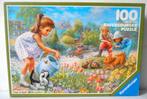 Vintage puzzel Tiny in de tuin, Verzenden, Meer dan 50 stukjes, Gebruikt