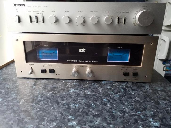 BST IC 1000 , POWER AMP + TENSAI TP 2500 , PRE AMP, Audio, Tv en Foto, Versterkers en Ontvangers, Zo goed als nieuw, Stereo, 120 watt of meer