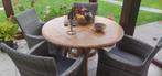 Veranda/Terrassen - Ronde tafel 110cm 4 stoelen, Jardin & Terrasse, Enlèvement, Utilisé