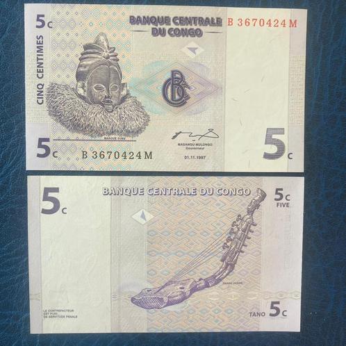 Congo - 5 Cents 1997 - Pick 81 - UNC, Timbres & Monnaies, Billets de banque | Afrique, Billets en vrac, Autres pays, Enlèvement ou Envoi