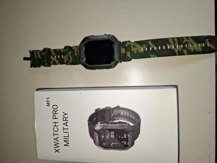 Xwatch Pro Militair, Handtassen en Accessoires, Smartwatches, Zo goed als nieuw, Blauw, Conditie, Ophalen of Verzenden