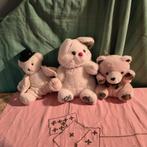 3 Beige knuffelbeertjes, Ophalen, Zo goed als nieuw, Beer