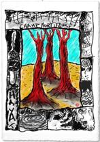 Les arbres rouges - Photo lithographie, Verzenden