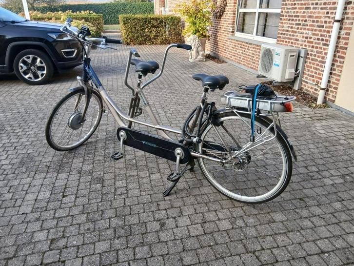 Elektrische tandem, Fietsen en Brommers, Fietsen | Tandems, Gebruikt, Minder dan 10 versnellingen, 49 tot 53 cm, 47 tot 51 cm
