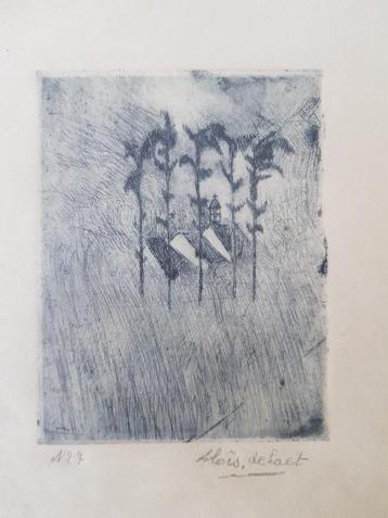 ORIGINELE ETS VAN KUNSTSCHILDER ALOÏS DE LAET beschikbaar voor biedingen