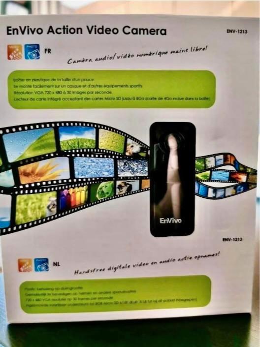 Actiecamera - ENVIVO 1213, Audio, Tv en Foto, Actiecamera's, Nieuw, Verzenden