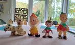 4 vintage rubber speelgoedfiguren uit jaren 1970, Ophalen of Verzenden, Gebruikt