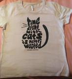 t shirt Time spent with cats is never wasted NIEUW, Ophalen of Verzenden, Nieuw, Maat 46/48 (XL) of groter, Wit