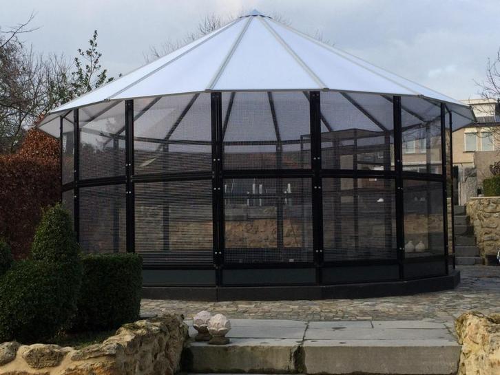 Voliere bescherming / wind bescherming, Dieren en Toebehoren, Vogels | Hokken en Kooien, Zo goed als nieuw, Volière, Kunststof