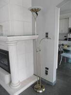 Vloerlamp met leeslamp, Huis en Inrichting, Lampen | Vloerlampen, Ophalen, Zo goed als nieuw, Glas, 150 tot 200 cm