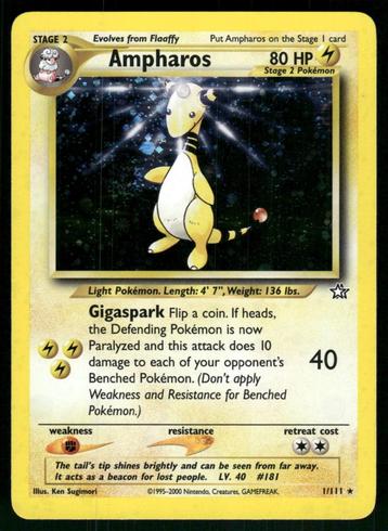 Ampharos 1/111 - Neo Genesis (EX) beschikbaar voor biedingen