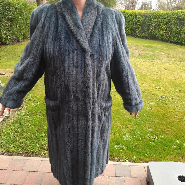 EXCLUSIEVE BONTJAS NERTS KOH-I-NOOR BLAUW/ZWART*40/42*zgan*, Kleding | Dames, Jassen | Winter, Zo goed als nieuw, Maat 38/40 (M)