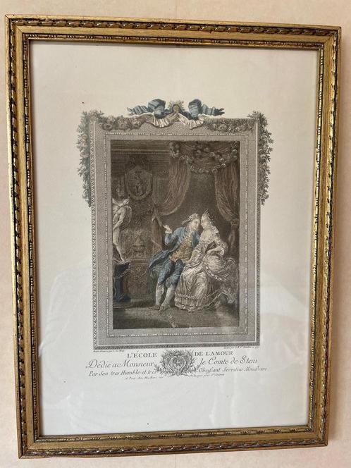 L’école de l’amour, Antiek en Kunst, Kunst | Etsen en Gravures, Ophalen
