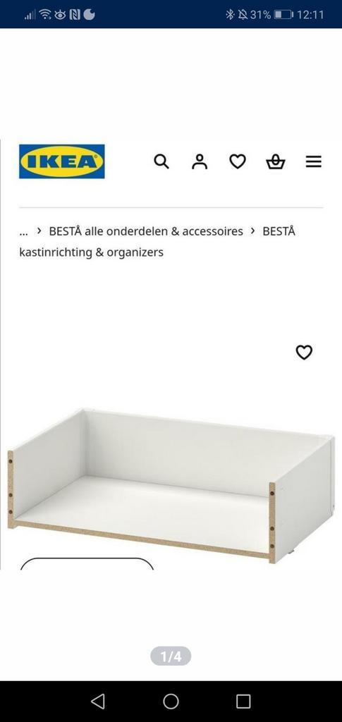 Besta Ikea ladeframe in ongeopende verpakking!, Maison & Meubles, Armoires | Penderies & Garde-robes, Neuf, Moins de 100 cm, 50 à 100 cm