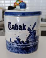 Vintage Tabakspot handpainted Delft blauw, Ophalen of Verzenden, Zo goed als nieuw, Porselein, Overige typen