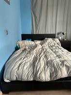 Twijfelaar bed, Huis en Inrichting, Ophalen, Overige materialen, Gebruikt, Zwart
