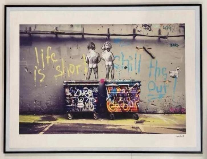BANKSY: XXL-lithografie (56 bij 76 cm), Antiek en Kunst, Kunst | Litho's en Zeefdrukken, Ophalen of Verzenden