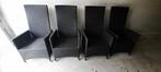 Tuinstoelen met kantelbare rugleuning – 4 stuks., Jardin & Terrasse, Chaises de jardin, Enlèvement, Comme neuf, Synthétique, Ajustable