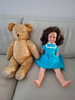 Unica pop en grote beer gevuld met stro, Verzamelen, Ophalen of Verzenden, Gebruikt