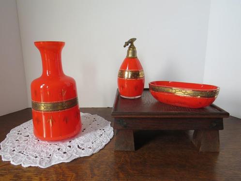 3 stuk glazen toilet, Antiek en Kunst, Antiek | Glaswerk en Kristal, Ophalen of Verzenden