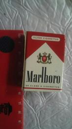 Vintage allumettes vide luciferdoosje lege Marlboro 1970-80, Verzamelen, Rookartikelen, Aanstekers en Luciferdoosjes, Ophalen of Verzenden