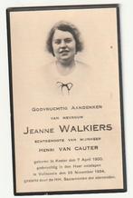 Doodsprentje Jeanne WALKIERS Kester Vollezeele 1934 (foto), Envoi, Image pieuse